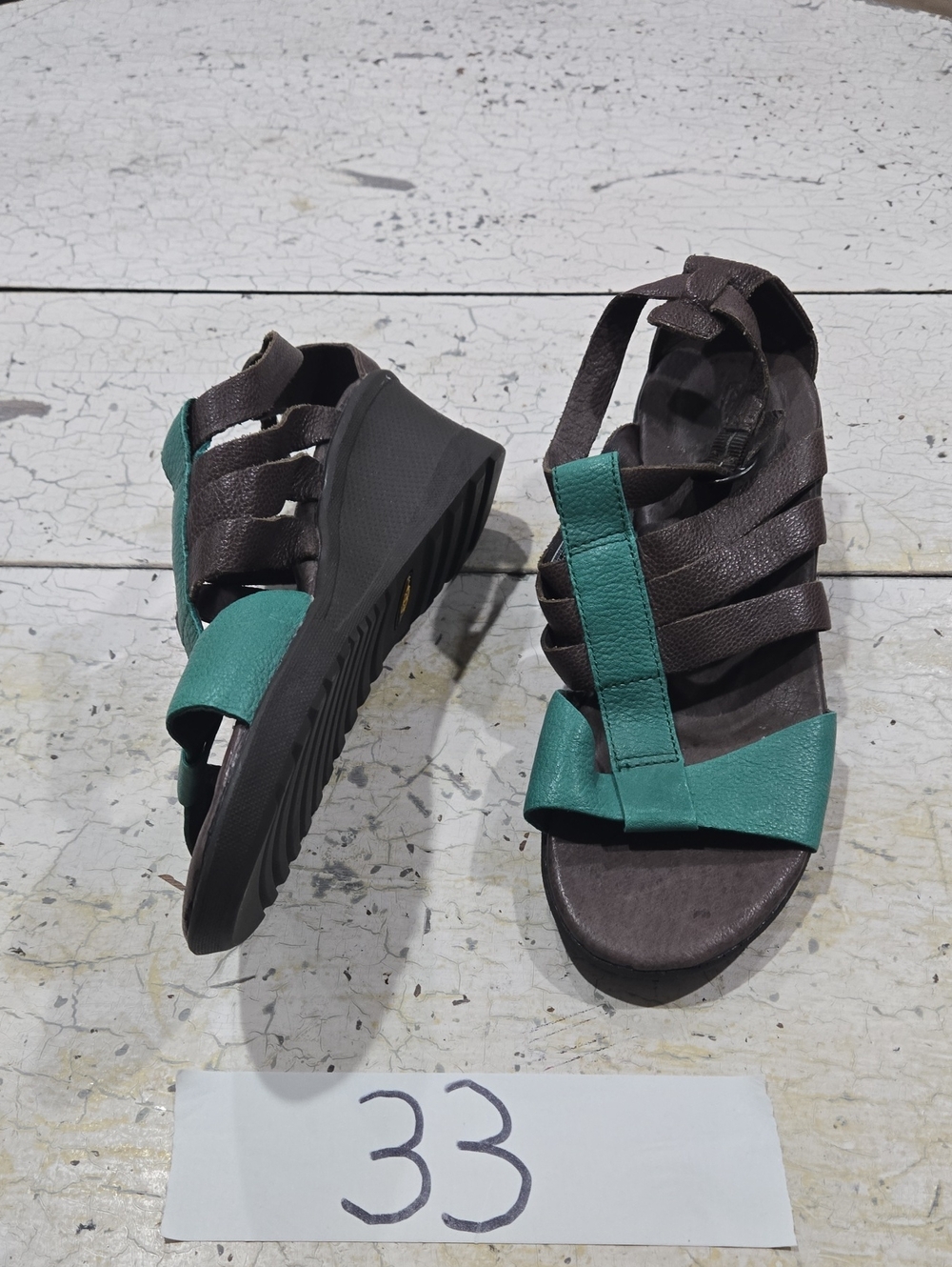 KEEN Victoria SANDALS CASCADE BROWN Turquoise WEDGE HEEL Women's 10-40.5
